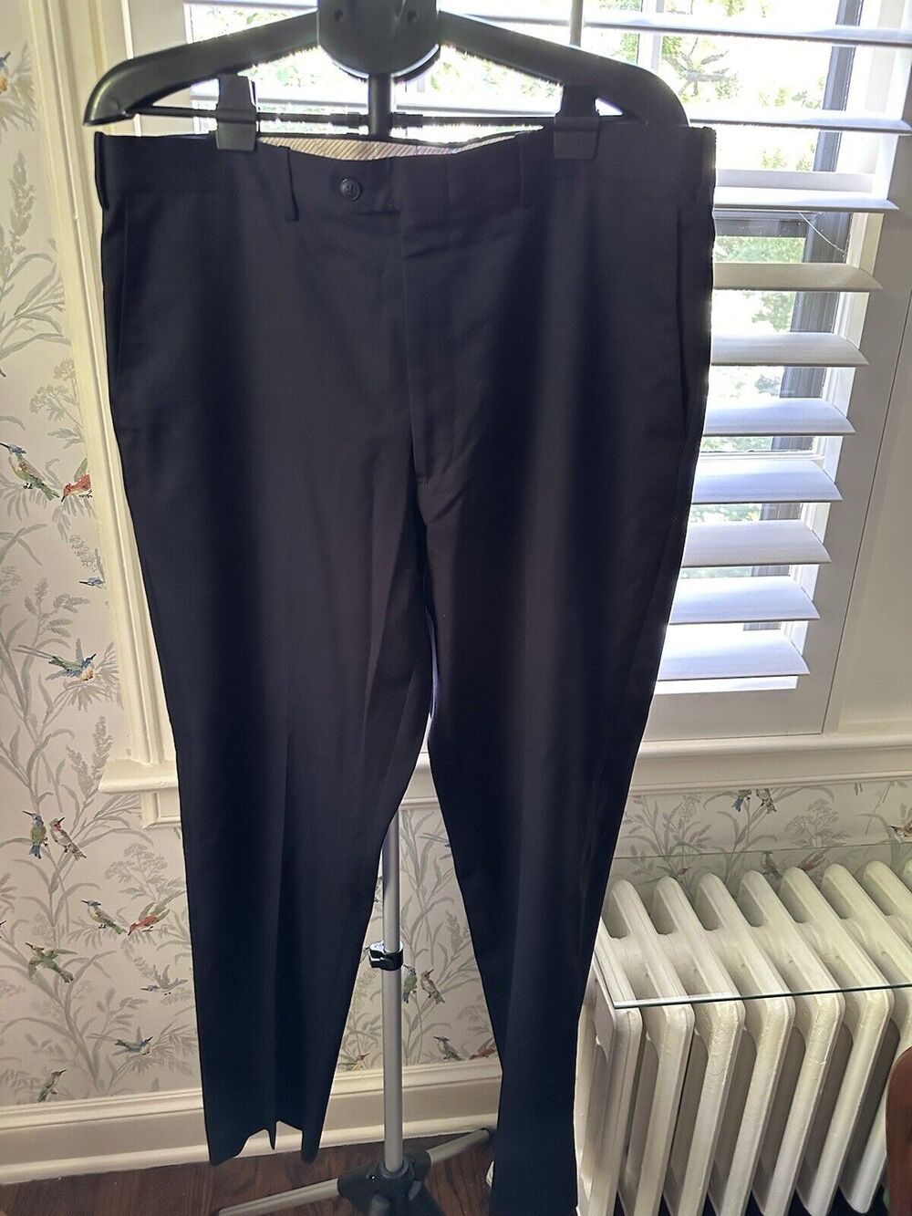 JB BRITCHES Made In Italy Mens' Blue Worsted Wool Dress Pants Pockets Size 38R
